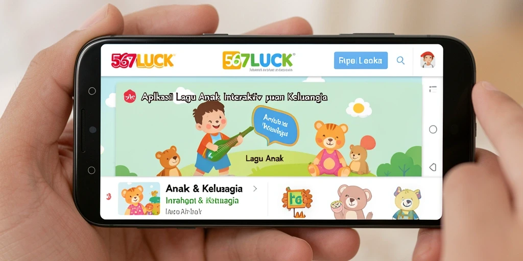 Antarmuka intuitif 567LUCK dengan lagu anak yang ceria.