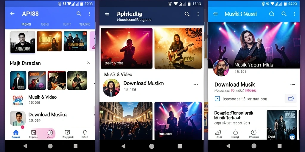 Tampilan antarmuka aplikasi API88 untuk Download Musik.