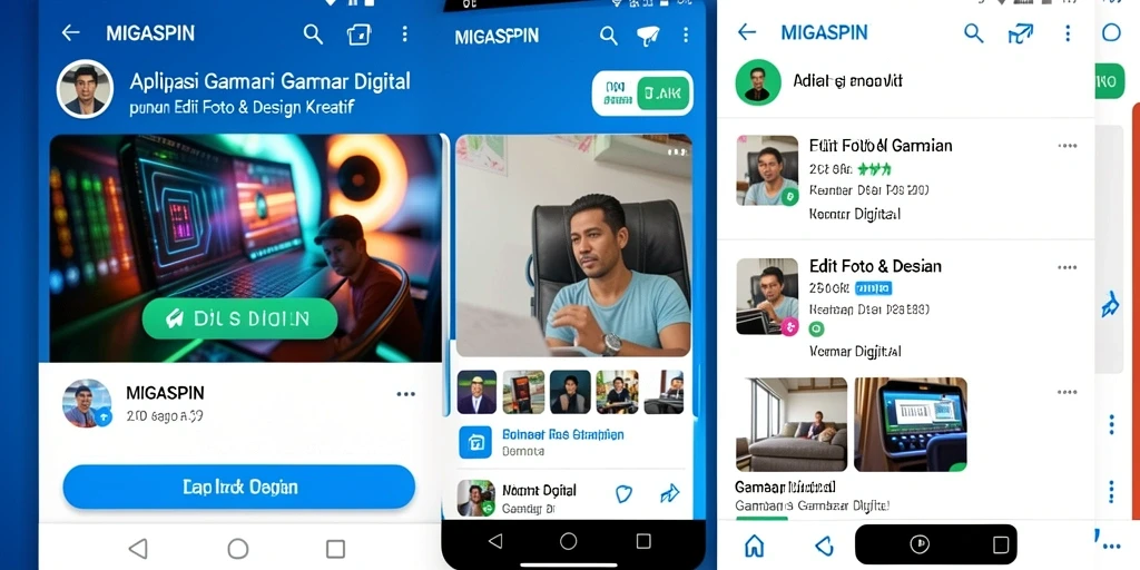 Tampilan antarmuka MIGASPIN yang intuitif untuk mengedit gambar.