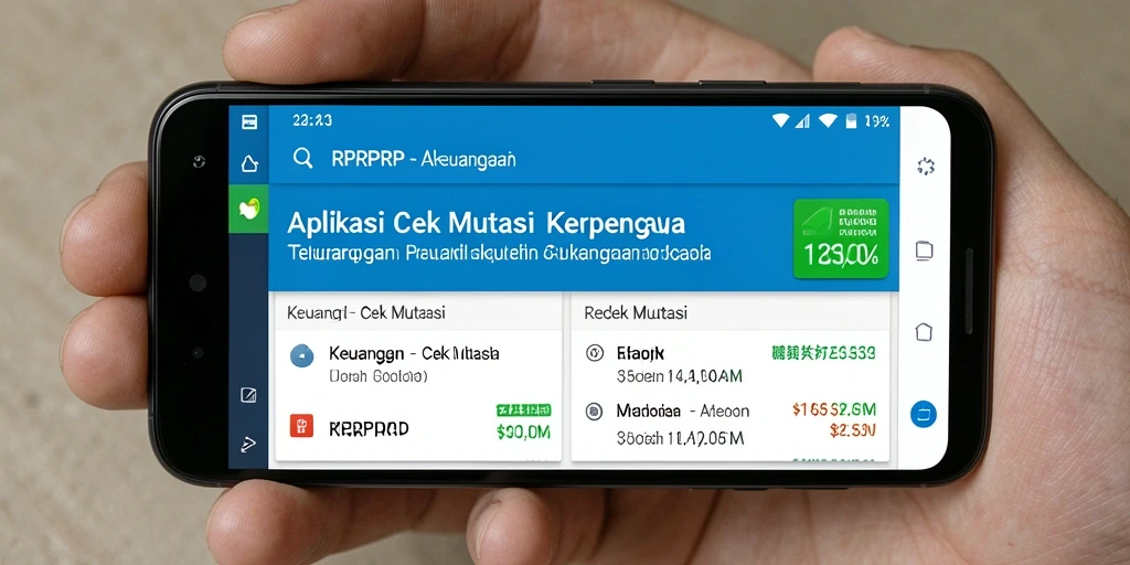 Tampilan antarmuka aplikasi RPRPRP yang menunjukkan mutasi keuangan.