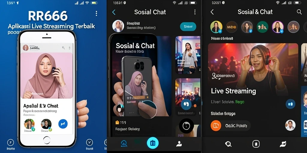 Antarmuka RR666 yang intuitif dan mudah digunakan untuk Live Streaming.